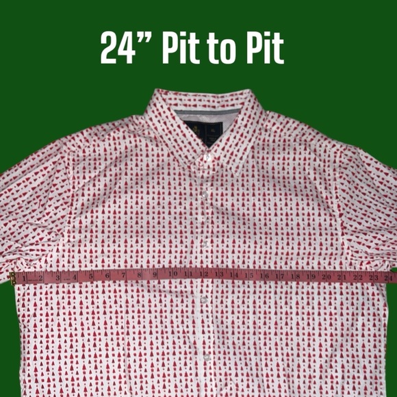 Rugby Men’s Christmas Tree Short-Sleeve Button-Down Shirt | NEW/NWOT!! 🎄🎄🎄 - Picture 5 of 7